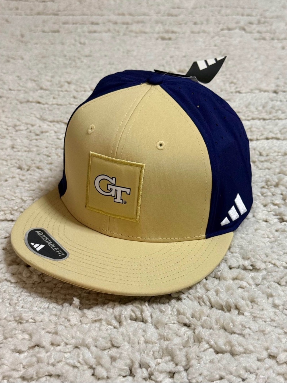 New Adidas Georgia Tech Yellow Jackets Hat Men’s Adjustable Snapback Cap
